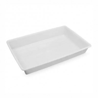 20300 - bandeja plástica retangular 17l 60,5 x 40 x 9,2cm sem tampa branca Plasvale