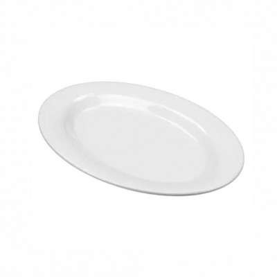 20339 - travessa rasa 25cm branca melamina Gourmet Mix un