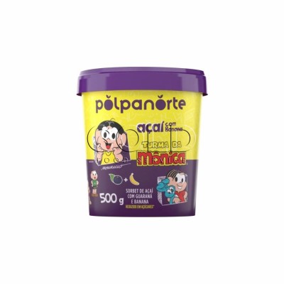 20375 - açaí banana Turma da Mônica polpanorte pote 500g