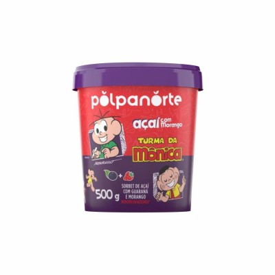 20376 - açaí morango Turma da Mônica polpanorte pote 500g