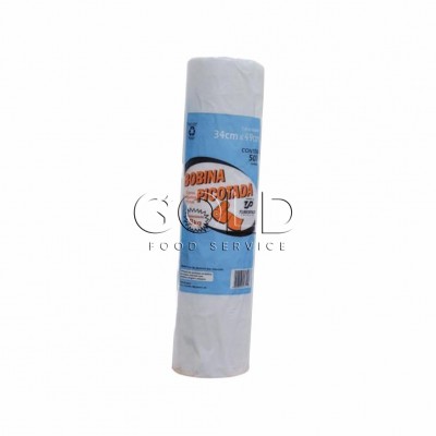 20394 - bobina/saco picotado 19 x 29cm 1kg 500un Tubespack