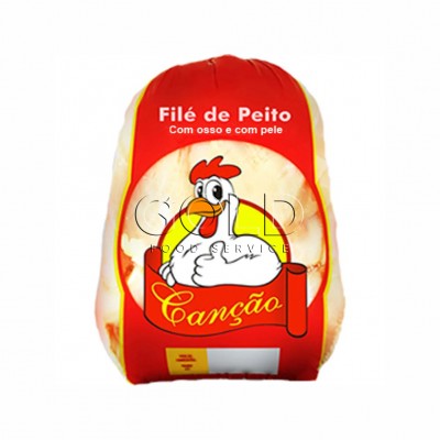 20434 - Frango - peito com osso e com pele Canção pacote