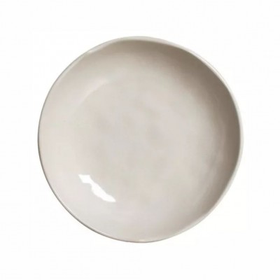 20448 - prato fundo 25cm sem borda bege stoneware Porto Brasil un