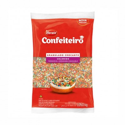 20460 - granulado crocante forneável colorido 1,01kg Confeiteiro Harald