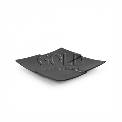 20649 - prato quadrado 23cm preto melamina Gourmet Mix un
