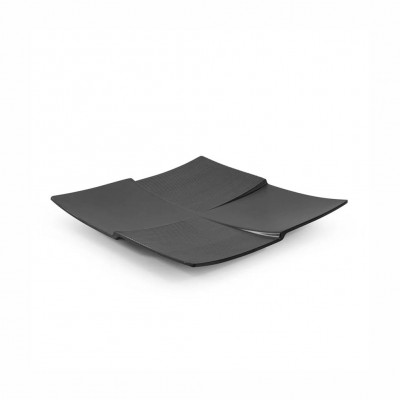 20649 - prato quadrado 23cm preto melamina Gourmet Mix un