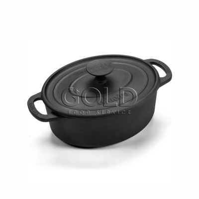 20679 - Caçarola oval de ferro com alça e tampa 15 x 26 x 20cm 3,5l Fumil un