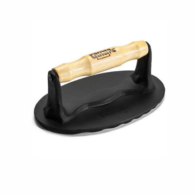 20695 - prensador oval de ferro com alça madeira 18 x 11,5cm Fumil un