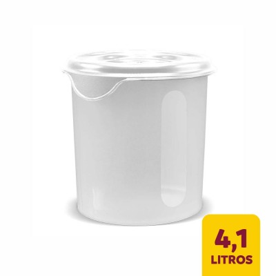 20765 - pote plástico redondo freezer/micro 19,4cm 4,1l com tampa Plasvale un