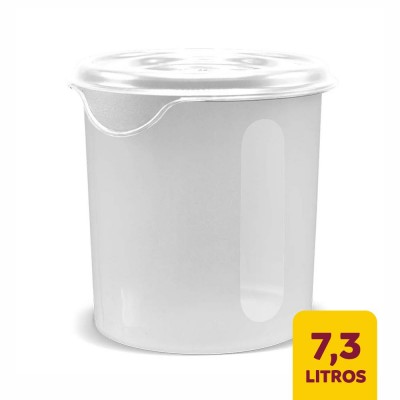 20766 - pote plástico redondo freezer/micro 22,6cm 7,3l com tampa Plasvale un