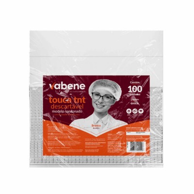 20921 - touca descartável sanfonada branca grande 50cm Vabene 100un