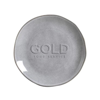 20989 - prato raso 26,5cm sem borda cinza stoneware Porto Brasil un