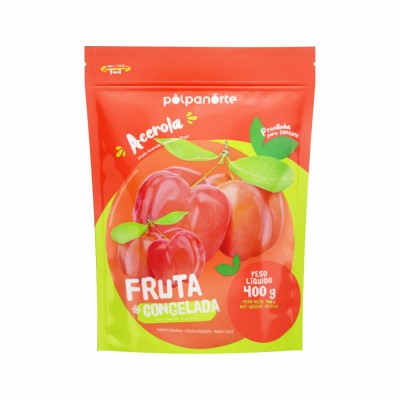 21046 - fruta congelada acerola inteira IQF polpanorte 400g