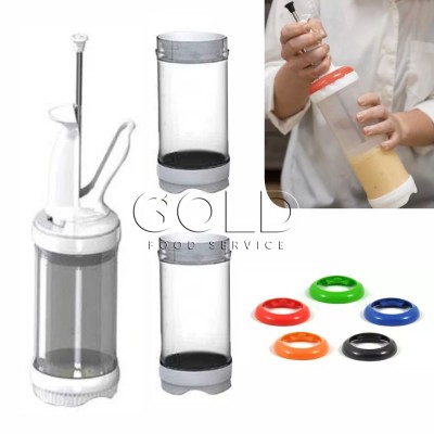 21141 - kit porcionador molhos com 2 refis e anéis Fifo 710ml conjunto