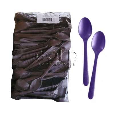 21341 - colher descartável roxa 19cm forte master plastjet pct 200un