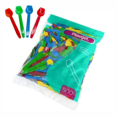21342 - pazinha sorvete sortida 9cm plastjet pct 500un