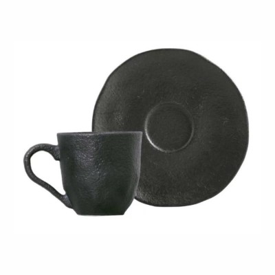 21370 - xícara de café c pires carbono 6 x 120ml Porto Brasil cx