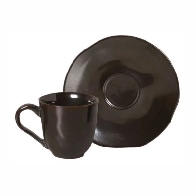 21379 - xícara de café c pires castanho 6 x 120ml Porto Brasil cx