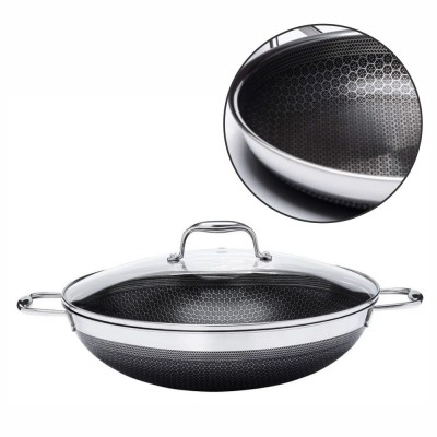 21423 - panela wok c tampa 02 alças 34cm 5,9l antiaderente antirisco Oxford un