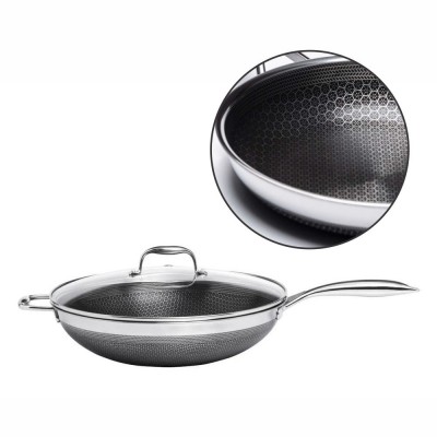 21424 - panela wok c tampa alça e cabo 34cm 5,9l antiaderente antirisco Oxford un