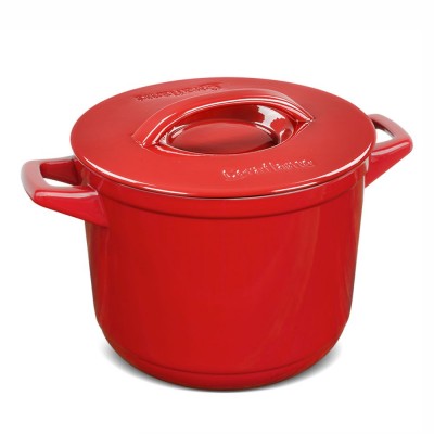 21458 - Caçarola alta com tampa 24cm 7l cerâmica vermelho duo  Ceraflame un
