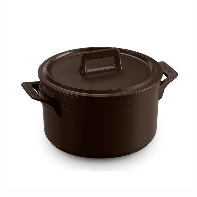 21460 - Caçarola com tampa 24cm 5l cerâmica marrom clear  Ceraflame un