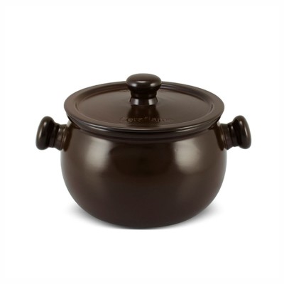 21475 - Caçarola com tampa 20cm 4l cerâmica marrom premiere  Ceraflame un