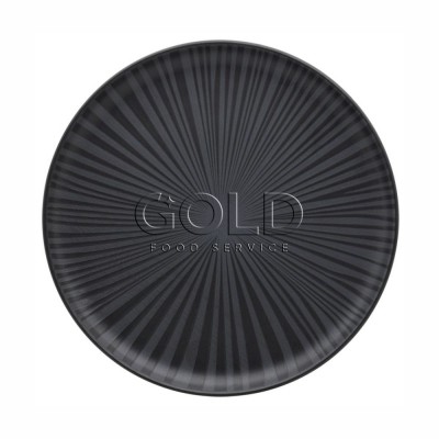 21504 - prato raso 26cm sem borda preto onix cerâmica Oxford un