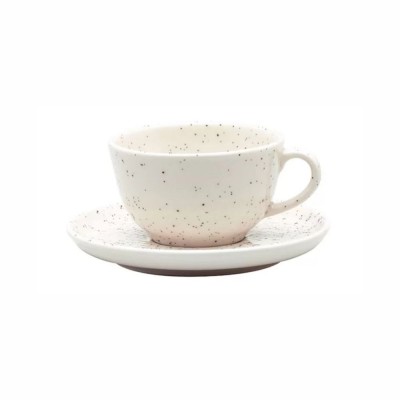 21540 - xícara de chá 220ml com pires branco/mescla cerâmica Oxford 12un