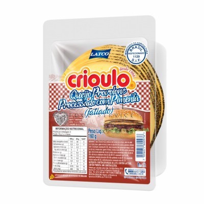 21564 - queijo provolone pimenta fatiado Crioulo 160g
