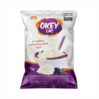 21769 - cobertura em pó sabor leite para açaí okey Lac 1kg