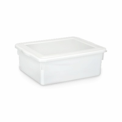 21848 - caixa plástica retangular com tampa branca 16,5L 42,6 x 34,6 x 16cm Biopratika REF 0540