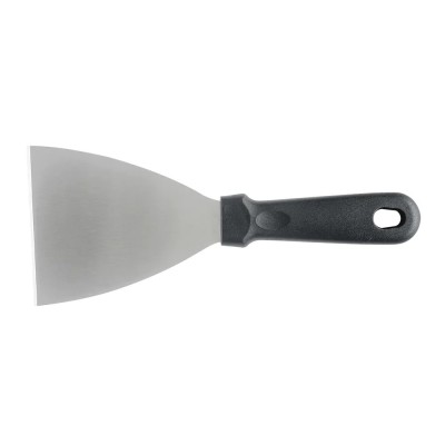 21975 - espátula raspadora prof aço inox com cabo PP preto 12 cm